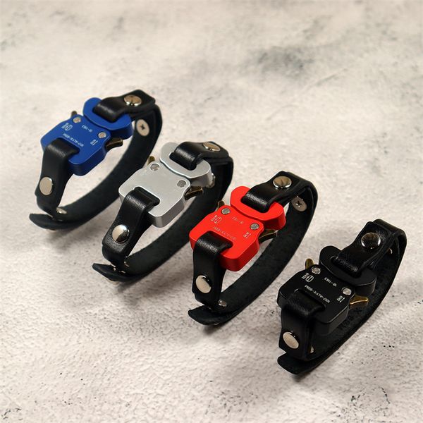1017 ALYX 9SM Genuine Leather Chain Bracelet with Cobra Buckle for Men and Women, Hip Hop Fashion Jewelry