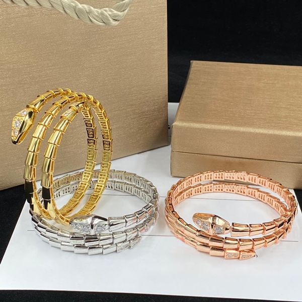 10A Bangle Jewelry Designer Multi-loop Bracelet Sterling Silver Female Round Hard Bracelet Classic Snake Chain Women Lady Perfect Gift with

Rewritten as:
Sterling silver multi-loop bangle bracelet...