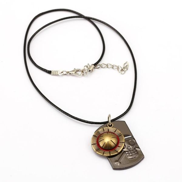 10-piece pendant necklace set featuring ONE PIECE Lufy hat designs, perfect as friendship gifts or anime jewelry accessories
