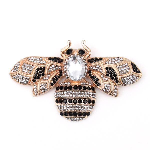 10-piece set of custom vintage brooches featuring large 3.93-inch rhinestone bumblebee designs for decoration or gifting