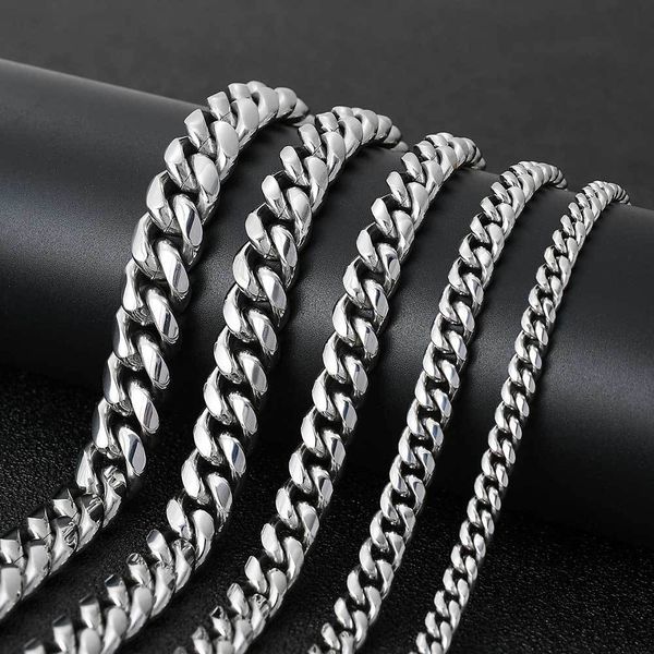 12mm black moissanite iced Cuban link pendant necklace in sterling silver, a hip hop fine jewelry piece