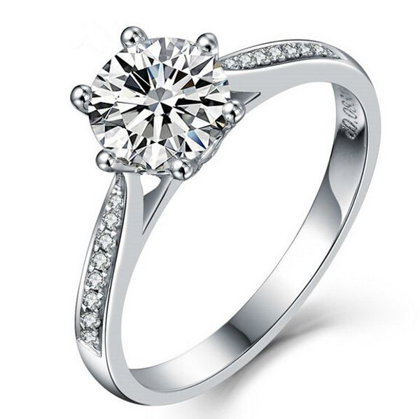 1.5ct diamond engagement ring in 925 sterling silver, available in US sizes 4-10, perfect for weddings and gifts