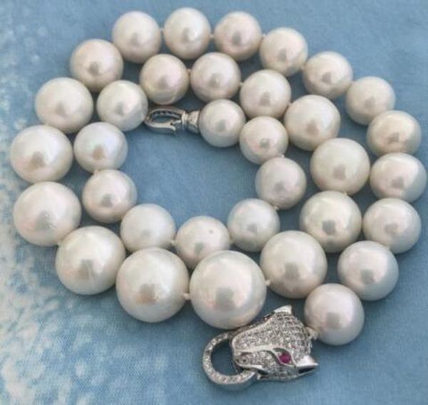 18-inch necklace featuring 12-13mm round white South Sea pearls