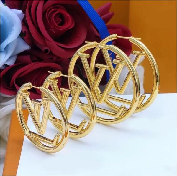 18K gold designer hoop earrings for women, glamorous large studs perfect for Valentine's Day