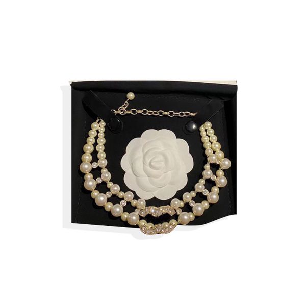 18K Gold Pearl Choker Necklace - Elegant Designer Jewelry with Love Pendant, Perfect Gift for Women and Family