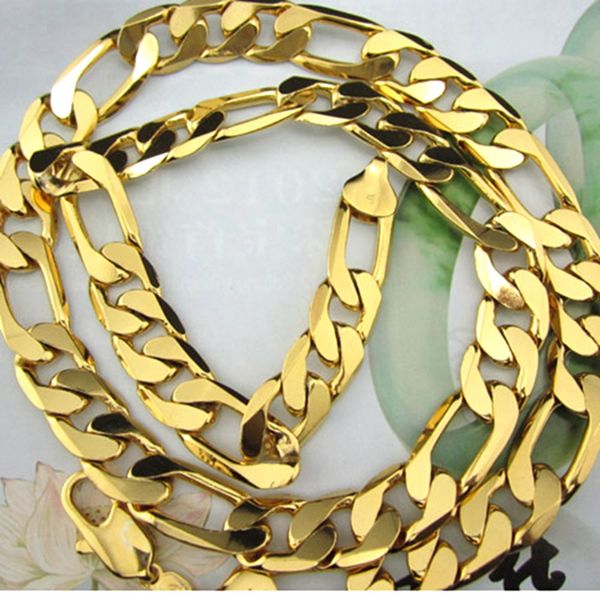 18k gold-filled Figaro chain necklace for men, a chunky 24-inch accessory gift