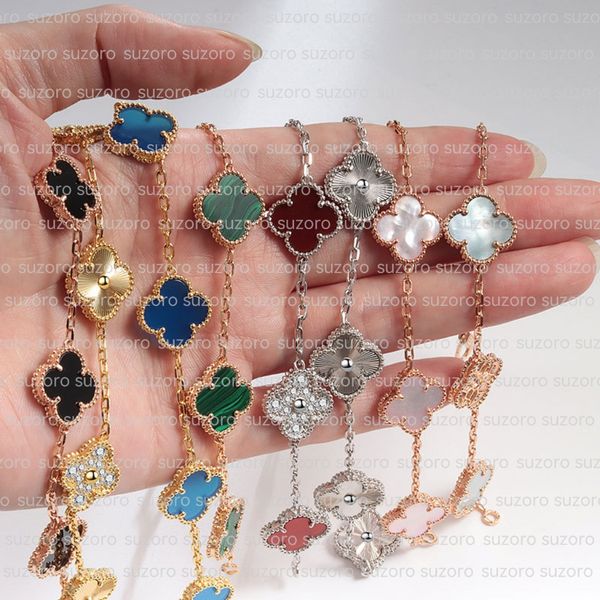 18K gold-plated agate bracelet with diamond accents, a stylish love charm chain perfect for women's weddings and parties