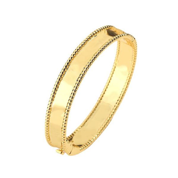 18K gold-plated clover flower cuff bracelet with full crystal diamonds, perfect for Valentine's Day or parties