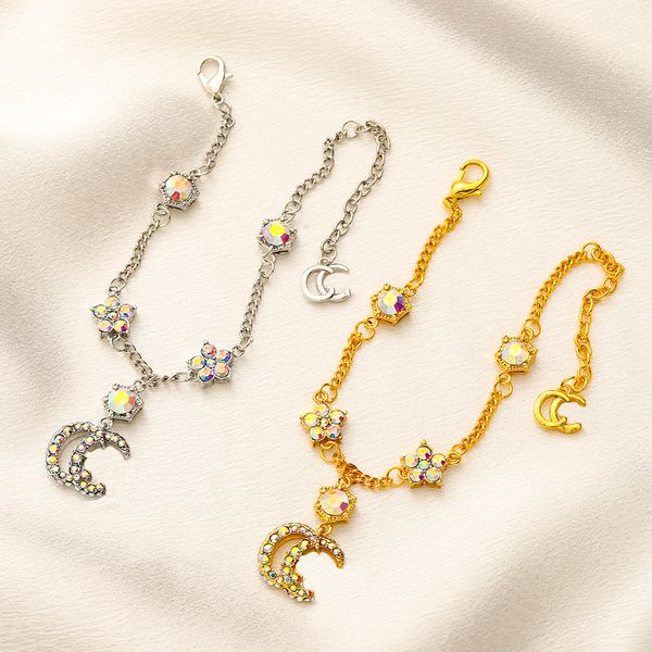 18K gold-plated designer bracelet featuring crystal accents and a copper chain, perfect for women's weddings, as a stylish bangle, wristband, or elegant cuff jewelry gift