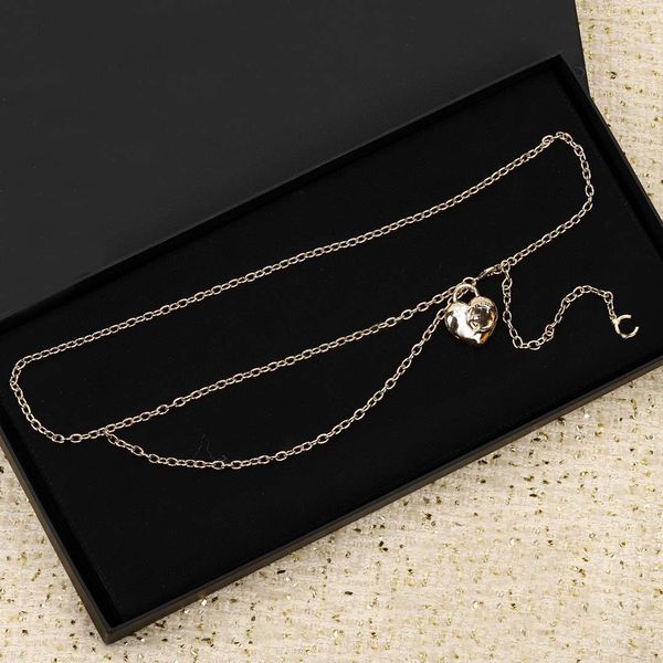 18k gold-plated luxury waist belt featuring a heart design, comes with PS3462A stamped box