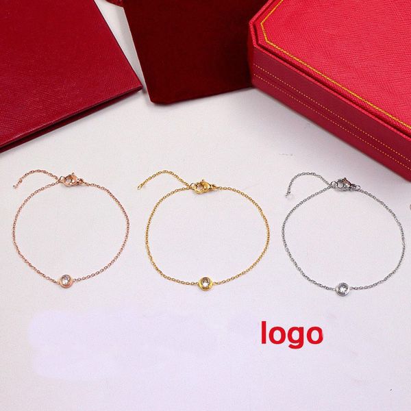 18K rose gold diamond bracelet for women, a timeless couple's jewelry piece with gift box