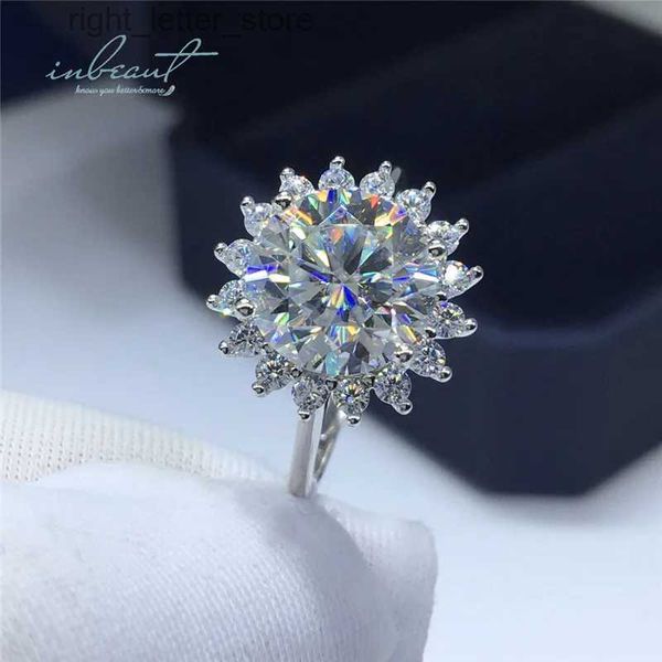 18K white gold plated moissanite snowflake ring with side stones, 3ct excellent cut, D color, passes diamond test, a fine jewelry gift for women