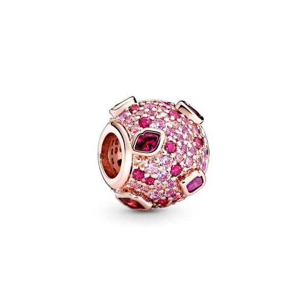 2020 Valentine's Rose Kiss Pave Heart Charm in 925 Sterling Silver for Women's Bracelet DIY Jewelry Wholesale 788702C01