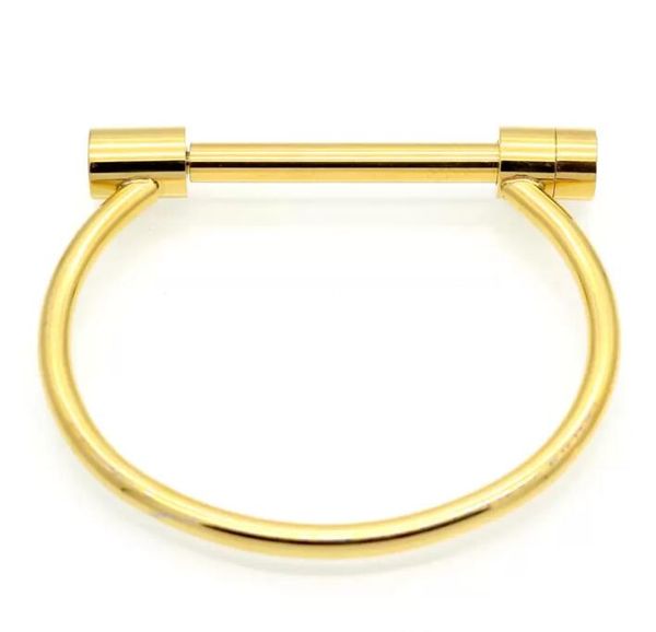 2022 Design Horseshoe Screw Bracelet in Gold, Silver, Rose, and Black Stainless Steel for Men and Women