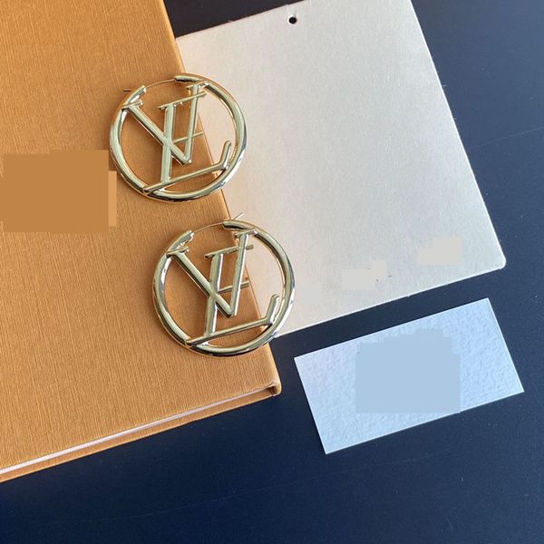 2022 designer gold hoop earrings for women and girls, perfect as Valentine's Day gifts or engagement jewelry