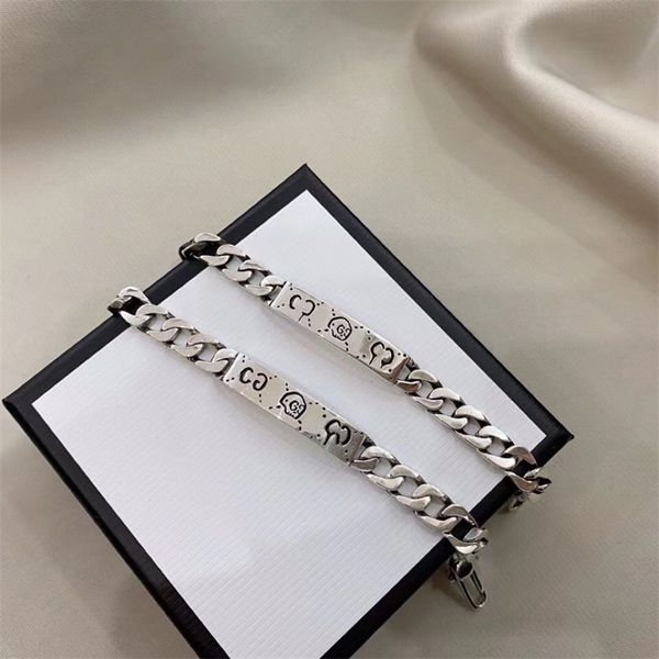 2022 New Fashion Designer Jewelry double Bracelet Sterling Silver skeleton elf unisex lovers bracelet at 52% off