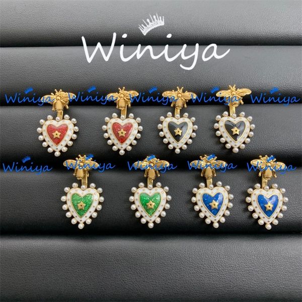2022 trendy designer jewelry family set featuring enamel, pearl, and mesh red for versatile elegance