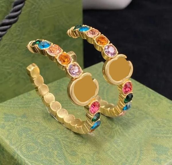 2023 trendy diamond hoop huggie earrings for women, stylish large circle earrings perfect for weddings and parties