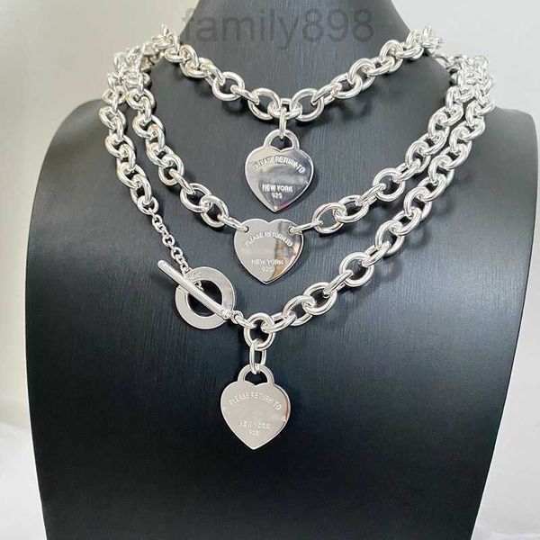 2024 Designer 925 Silver Peach Heart Pendant with Adjustable Chain for Women