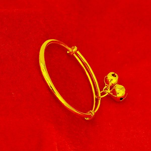 24k gold-filled adjustable infant bangle for baby wrists