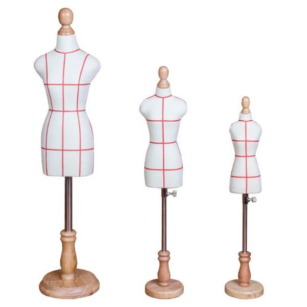2style Female foam Mannequin, Half body jewelry flexible women sewing, 1:3 scale Jersey bust, No base Small Mini Size, xiaitextiles D237