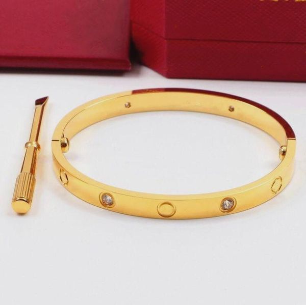 316L stainless steel unisex love bracelet in silver and rose gold with screwdriver bangle, comes with a gift box G5