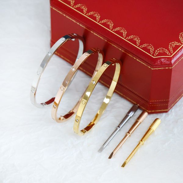 4mm slim designer titanium steel bracelet in 18K rose gold, a stylish unisex accessory with lasting color