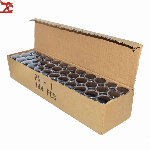 50-piece set of transparent round diamond-shaped plastic bead jewelry cases for gem storage and organization