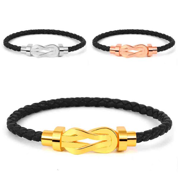 8-shaped non-brick bangles bracelet with multicolor leather rope and magnet or horseshoe buckle options