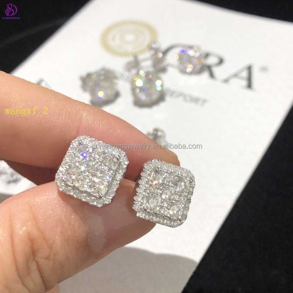 925 sterling silver earrings featuring dazzling VVS moissanite diamonds for women