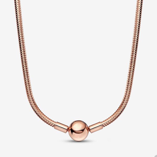 925 Sterling Silver Snake Chain Beads Necklace for stylish unisex couples, perfect for parties and comes in a retail box for wholesale