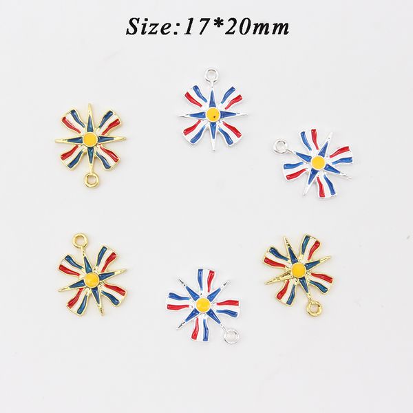 Adorable miniature DIY craft charms featuring Assyrian flag designs, perfect for kids' jewelry projects like bracelets and necklaces