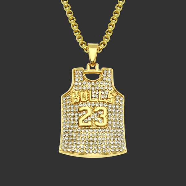 Amulet neck Pendants Creative Number 23 Jersey Accessories Student Couple Diamond Trendsetter Pendant Necklace