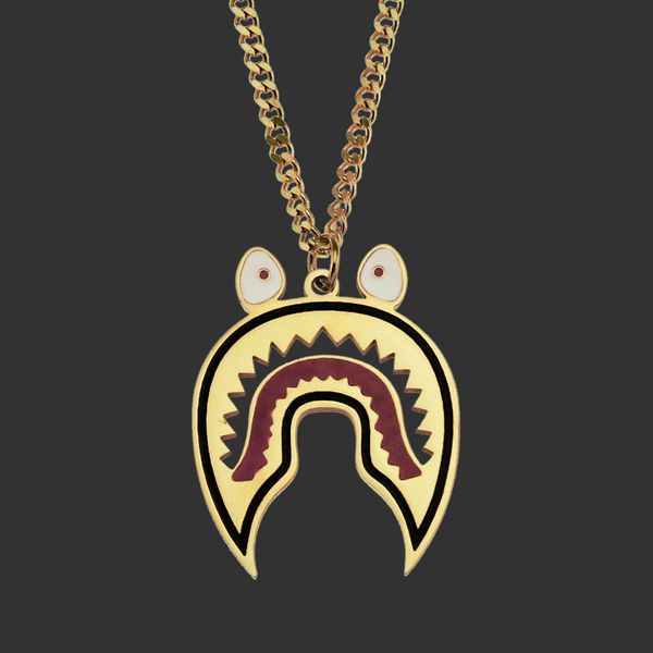 Amulet neck Pendants Personalized Hip Hop Pendant Jewelry Men's and Women's Fashion Shark Head Necklace Stainless Steel Creative A