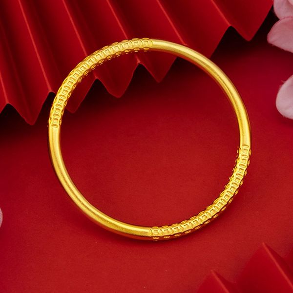 Ancient solid gold bangle bracelet for women, a timeless classic jewelry piece in 18k yellow gold filled, perfect as an elegant gift