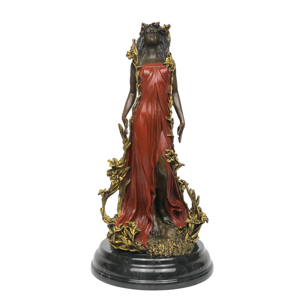 Aphrodite bronze statue depicting the Greek goddess of love, beauty, and fertility, a vintage-style art piece perfect for elegant decor or as a premium gift
