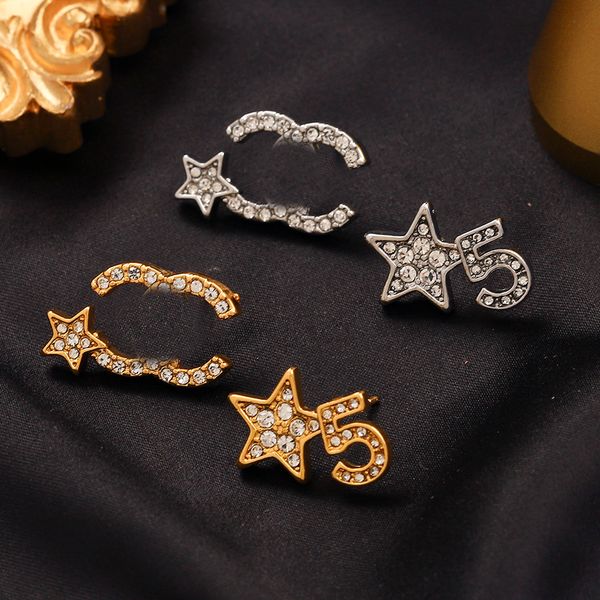 Asymmetrical diamond star earrings for women, elegant lucky charm jewelry perfect for parties, weddings, and birthdays