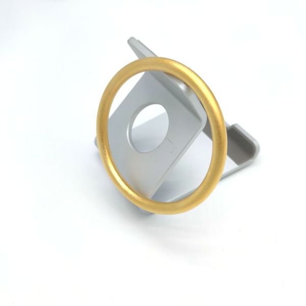 Authentic 24k solid gold plain circular bangle bracelet, classic wide 6mm design with 61mm diameter