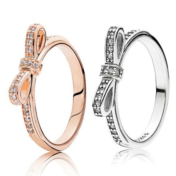 Authentic 925 sterling silver designer ring for women and girls, featuring sparkling diamonds and rose gold accents, perfect for weddings and parties