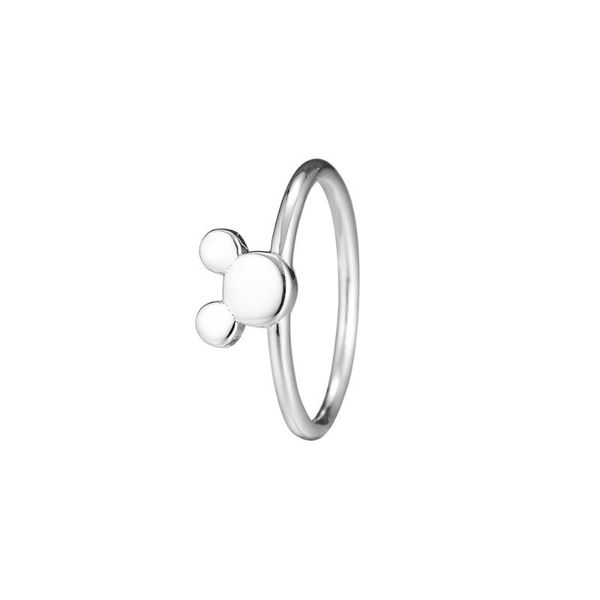 Authentic 925 sterling silver mouse silhouette ring for women, crafted in European style