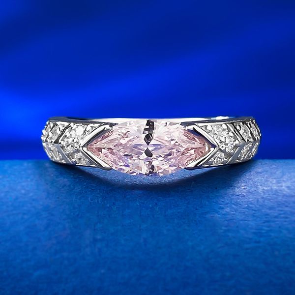 Authentic 925 Sterling Silver Sapphire Diamond Ring for Women, Perfect as Wedding, Engagement, or Gift Jewelry