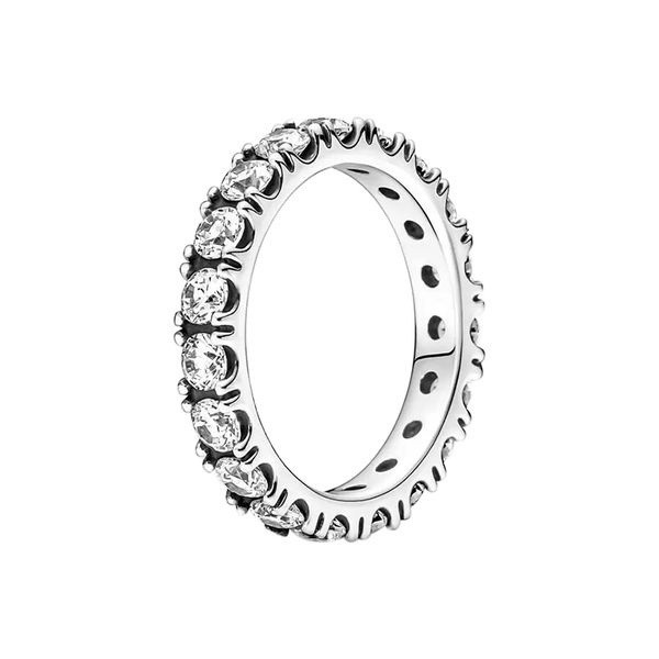 Authentic Pandora Sterling Silver Eternity Ring with CZ Diamonds for Women, Perfect as Wedding, Engagement or Girlfriend Gift