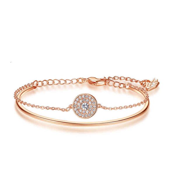 Bangle Bracelets 2021 Geometric Ring Inlay for Girlfriend Independent Packaging Women's Pearl Gold Can't Bracelet