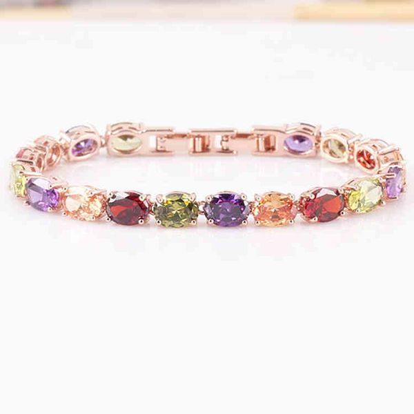 Bangle Bracelets Qingxing Venus Color Aaa Zircon Bracelet Fashion Female Hand Versatile Classic Network Straight