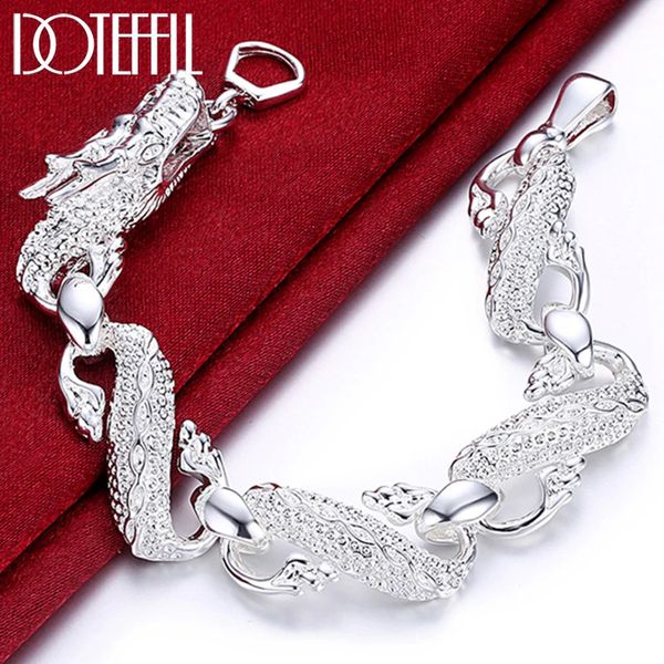 Bangle DOTEFFIL Arrival 925 Sterling Silver Bracelet Bangle Cuff Man Women Dragon Bracelet Fine Jewelry Party Christmas Gift 231116