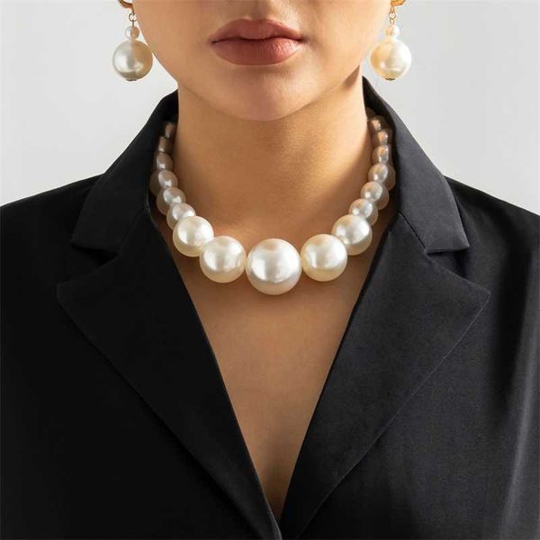 Beaded Necklaces Diezi Elegant Big Imitation Pearl Choker Necklace for Women Fashion Girls Gift Statement Collar New Jewelry 230613

Women's stylish beaded choker necklace with large faux pearls, a fashionable gift for girls