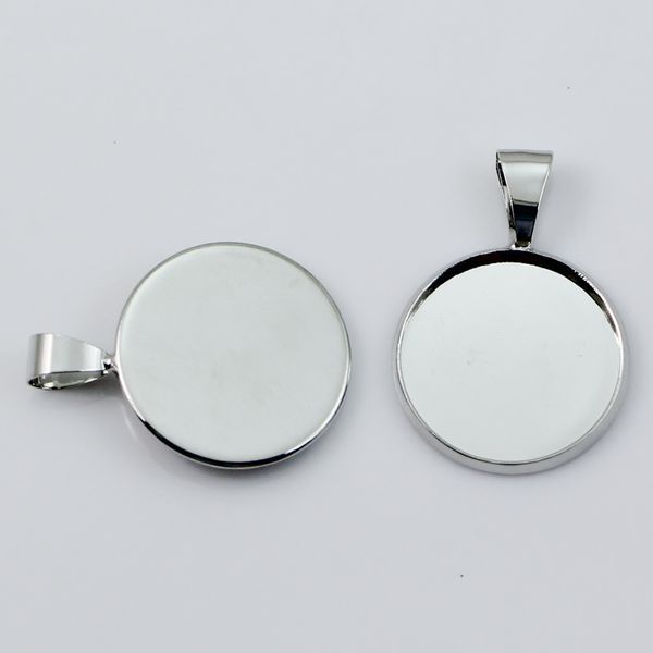 Beadsnice pendant blanks: brass bezel settings for circle cameos and resin photo pendants, wholesale