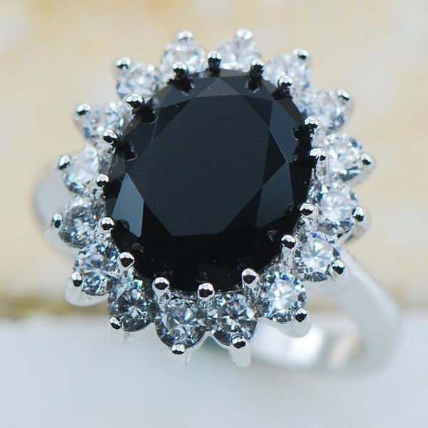 Black Onyx 925 Sterling Silver High-Quality Elegant Wedding Ring Available in Sizes 5 to 11