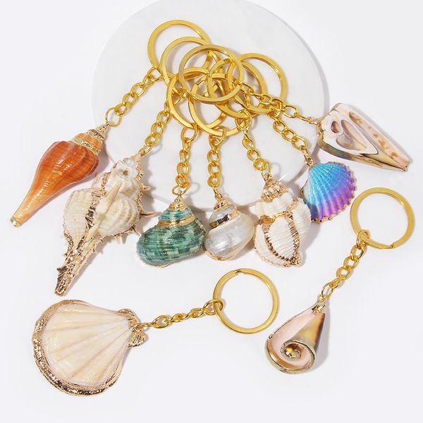 Bohemia Shell Keychain for Women's Handbags, Car Keys, and Jewelry - A Beach-Themed Souvenir Gift