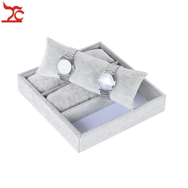 Bracelet and necklace organizer with velvet cushion and three compartments